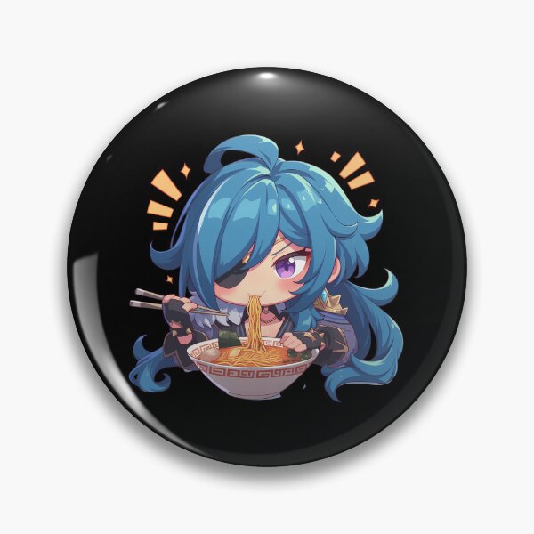 Item preview, Kaeya Genshin Impact Chibi Ramen With Sparkle Attitude designed and sold by mildaclairmo.