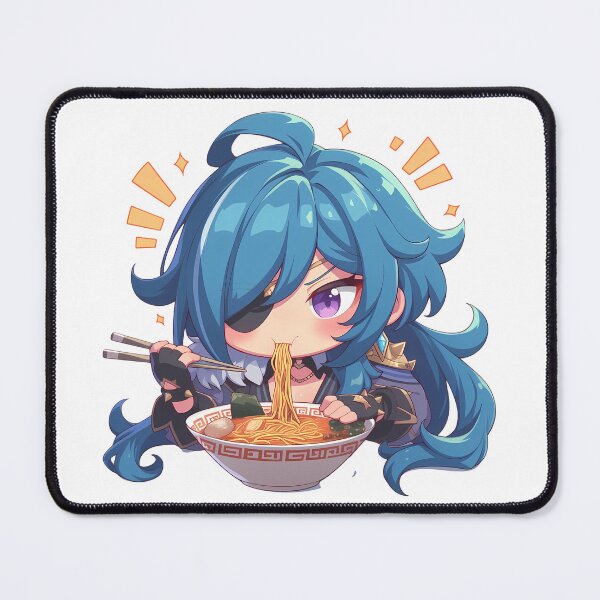 Item preview, Kaeya Genshin Impact Chibi Ramen With Sparkle Attitude designed and sold by mildaclairmo.