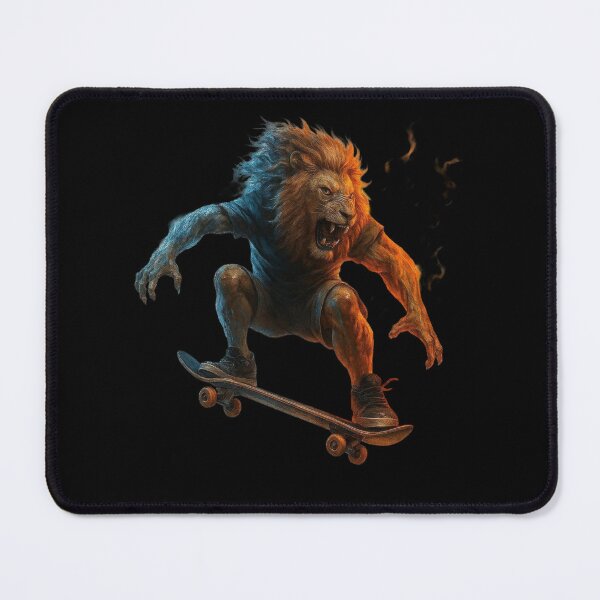 Item preview, Fire and Ice Skateboard Lion designed and sold by Adappai.