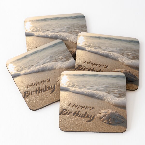 Item preview, Happy Birthday Written In Golden Sand designed and sold by chase-thewave.