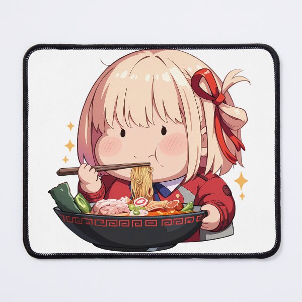 Item preview, Chisato Nishikigi Lycoris Recoil Kawaii Ramen Chibi Anime Girl designed and sold by mildaclairmo.