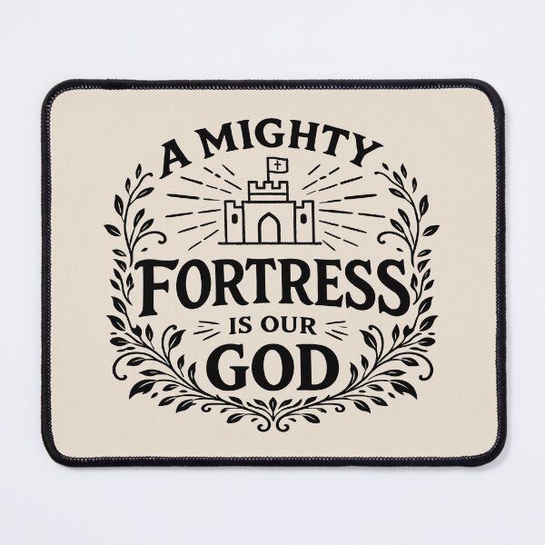 Item preview, Hymns of Grace: A Mighty Fortress is Our God - Christian - Black Lettering designed and sold by Glory After Tears.
