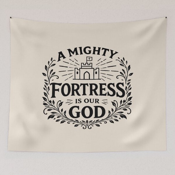Item preview, Hymns of Grace: A Mighty Fortress is Our God - Christian - Black Lettering designed and sold by Glory After Tears.