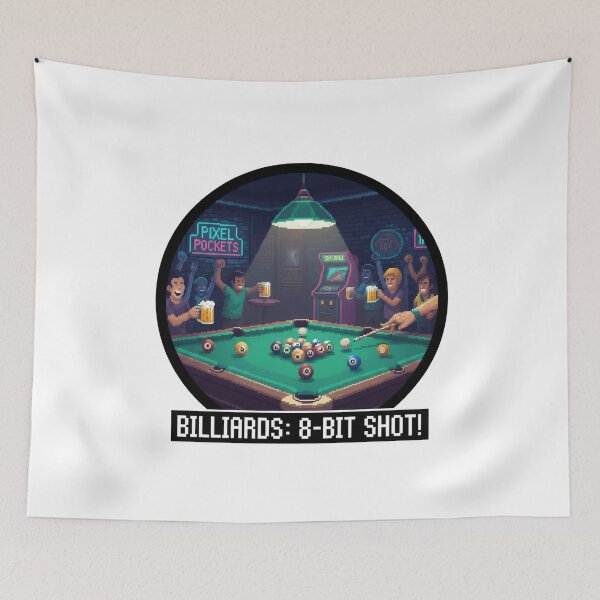 Item preview, Billiards 8-Bit Shot: Retro Pool Night designed and sold by Xeiboo.