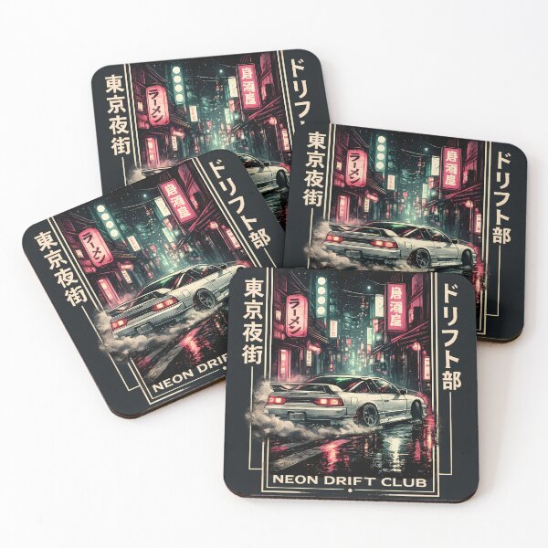 Item preview, Neon Drift Club Tokyo Night Street Racing JDM Skyline Vaporwave Style designed and sold by VaporTokyo.