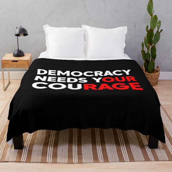 Item preview, Democracy Needs Your Courage - FDT | Anti-Trump designed and sold by PixVib.