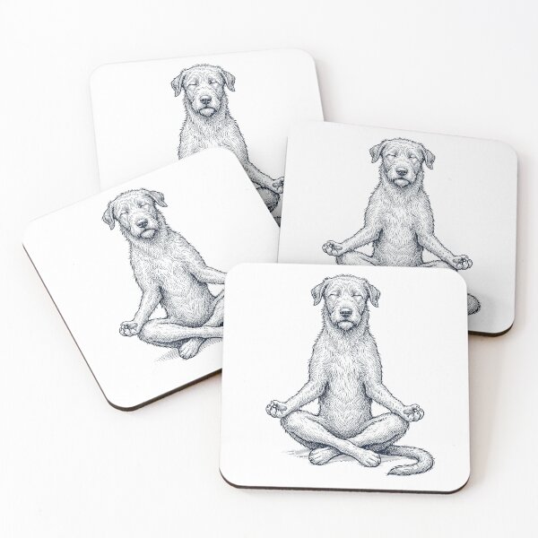 Item preview, Vintage Irish Wolfhound Yoga Lotus Meditation Dog Lover designed and sold by DoodleTortle.