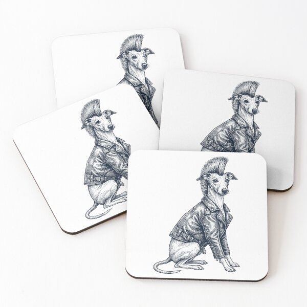 Item preview, Vintage Italian Greyhound Punk Mowhawk Dog Mom Dad designed and sold by DoodleTortle.