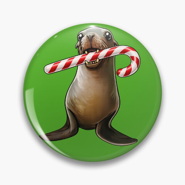 Item preview, Sea Lion with Red Candy Cane designed and sold by mhmoseley .