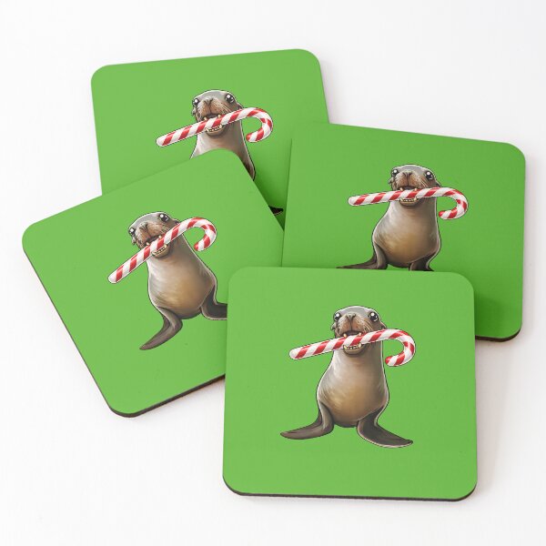 Item preview, Sea Lion with Red Candy Cane designed and sold by mhmoseley .