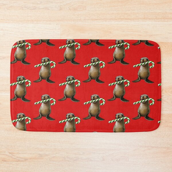 Item preview, Seal Lion with Green Candy Cane designed and sold by mhmoseley .