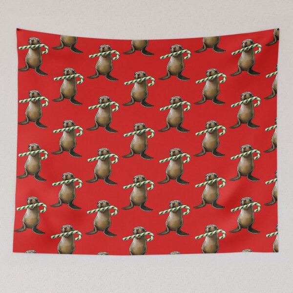 Item preview, Seal Lion with Green Candy Cane designed and sold by mhmoseley .