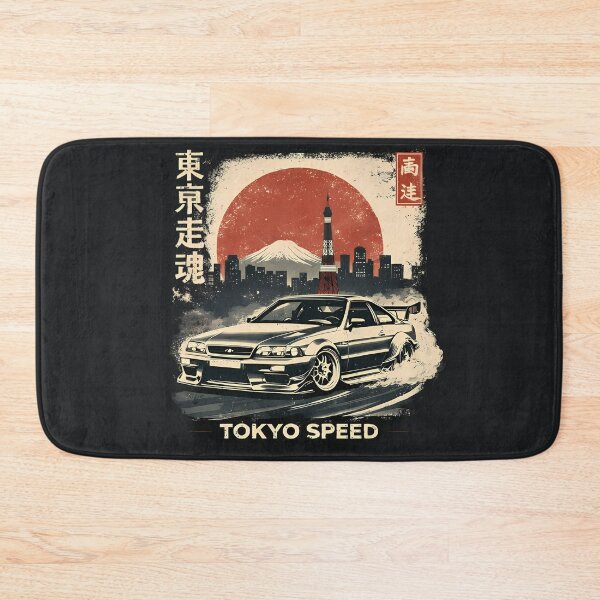 Item preview, Tokyo Speed JDM Drift Car Skyline Mount Fuji Japanese Street Racing Aesthetic designed and sold by VaporTokyo.