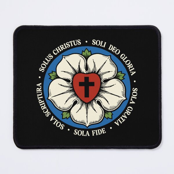 Item preview, Reformed Theology Five Solas Lutheran Flower Cross Christian designed and sold by Glory After Tears.