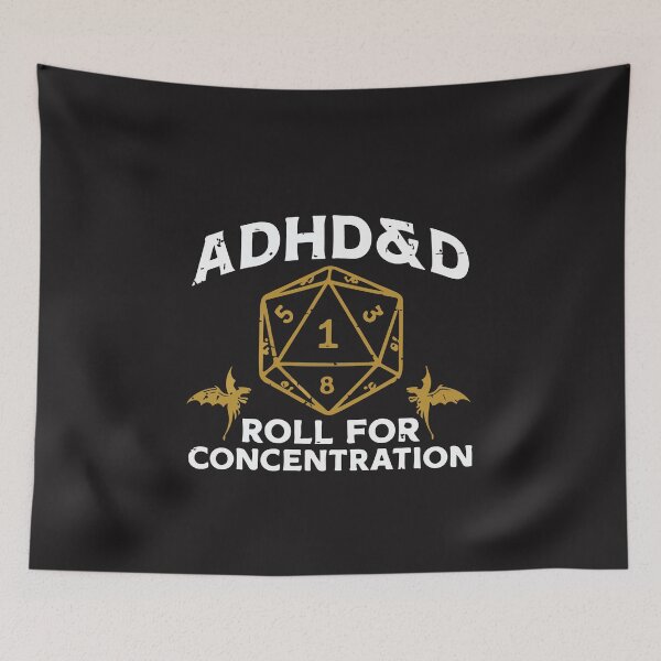 Item preview, ADHD Dice Gamer Roll For Concentration Funny RPG Design designed and sold by kiralynstration.