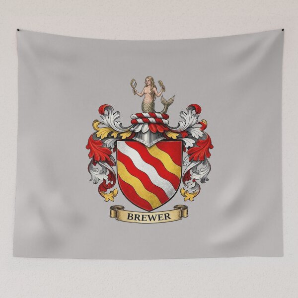 Item preview, The Brewer Family Coat of Arms designed and sold by BagTown Clans.