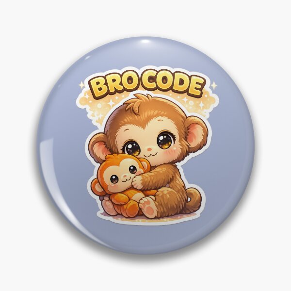 Item preview, Cute Monkey Bro Code Sticker | Funny Kawaii Monkey Art. designed and sold by artwithannii.