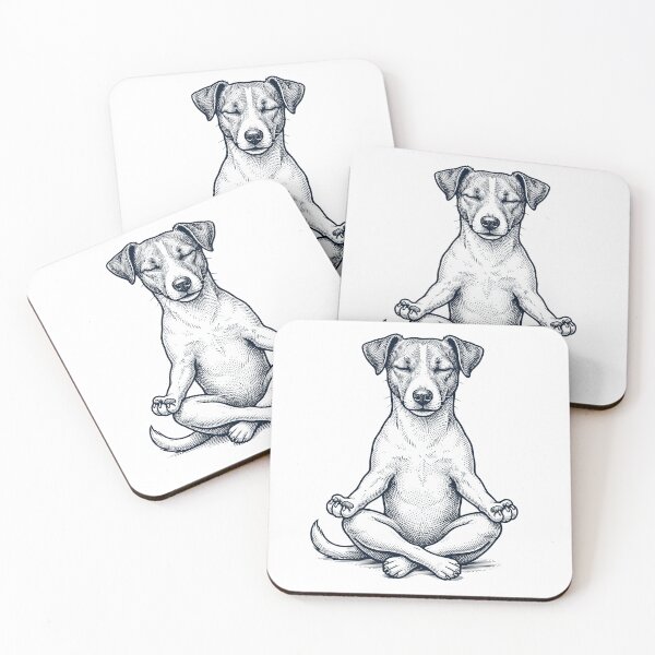 Item preview, Vintage Jack Russell Terrier Yoga Lotus Meditation Dog Lover designed and sold by DoodleTortle.