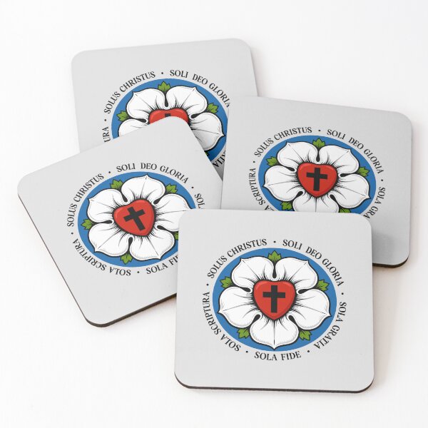 Item preview, Reformed Theology Five Solas Lutheran Flower Cross Christian - Black Lettering designed and sold by Glory After Tears.