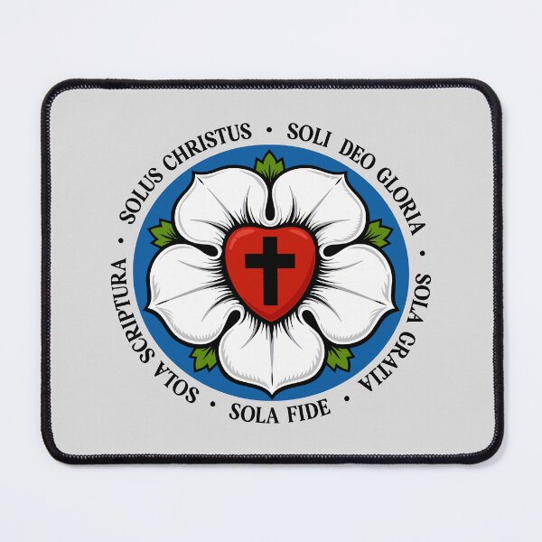 Item preview, Reformed Theology Five Solas Lutheran Flower Cross Christian - Black Lettering designed and sold by Glory After Tears.