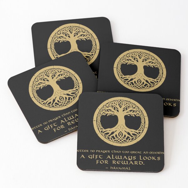Item preview, A Gift Always Looks for Reward – Norse Wisdom Quote (Hávamál) designed and sold by Freki & Geri.