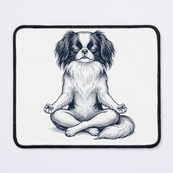 Item preview, Vintage Japanese Chin Yoga Lotus Meditation Dog Lover designed and sold by DoodleTortle.