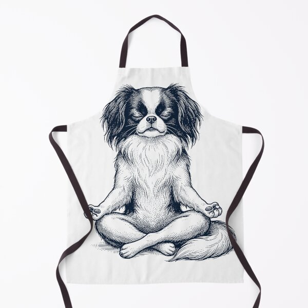 Item preview, Vintage Japanese Chin Yoga Lotus Meditation Dog Lover designed and sold by DoodleTortle.