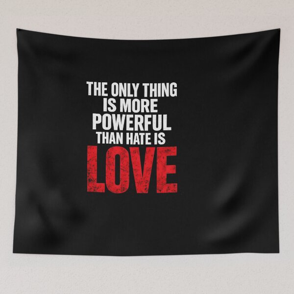 Item preview, Love Over Hate Inspirational Quote designed and sold by HUTEND.