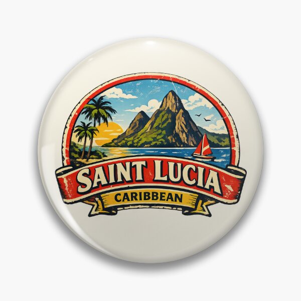 Item preview, Saint Lucia Caribbean Retro Vintage designed and sold by scicilysimonee.