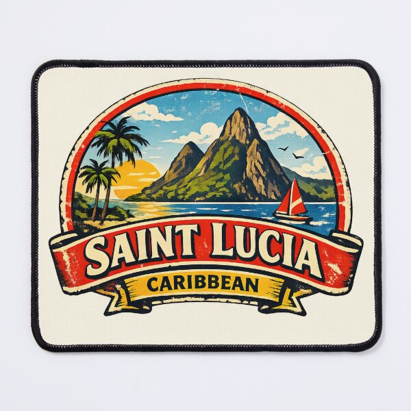 Item preview, Saint Lucia Caribbean Retro Vintage designed and sold by scicilysimonee.