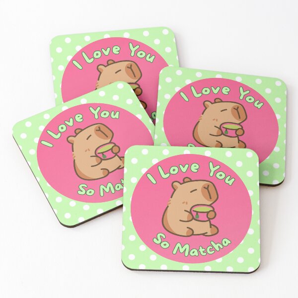 Item preview, I love you so matcha capybara graphic! designed and sold by PeytonWillow.