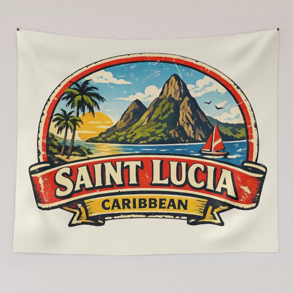 Item preview, Santa Lucía Caribeña Retro Vintage designed and sold by scicilysimonee.
