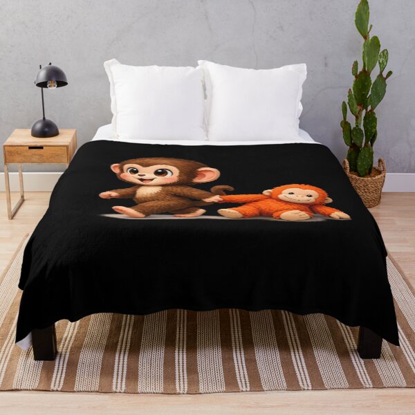 Item preview, Cute Playful Monkeys Illustration designed and sold by HUTEND.