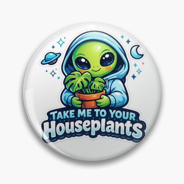 Item preview, Take Me To Your Houseplants Cute Alien designed and sold by Robot Casual.