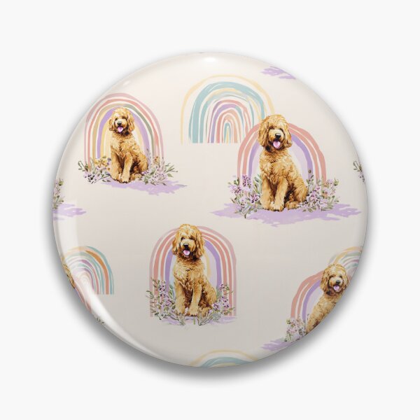 Item preview, Minimalism Toile de Jouy - Goldendoodles and Rainbows designed and sold by AstrologyOven.