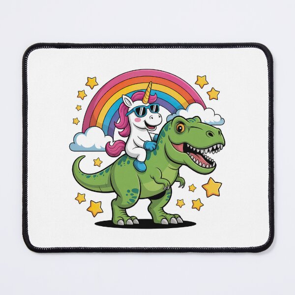 Item preview, Cartoon Dinosaur And Unicorn, Unicorn Riding Dinosaur designed and sold by graphic-genie.