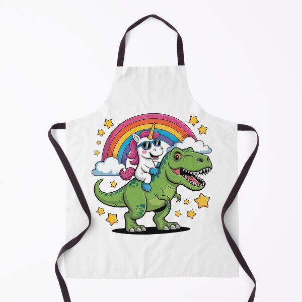 Item preview, Cartoon Dinosaur And Unicorn, Unicorn Riding Dinosaur designed and sold by graphic-genie.