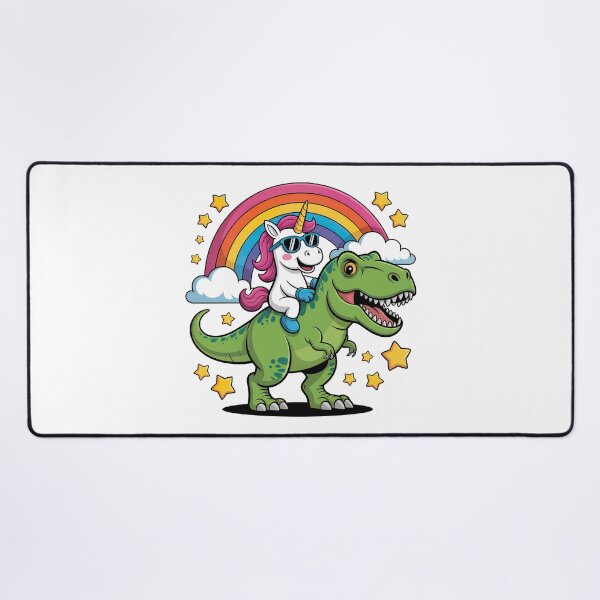 Item preview, Cartoon Dinosaur And Unicorn, Unicorn Riding Dinosaur designed and sold by graphic-genie.