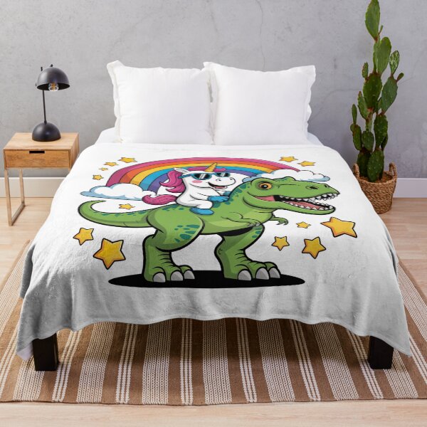 Item preview, Cartoon Dinosaur And Unicorn, Unicorn Riding Dinosaur designed and sold by graphic-genie.