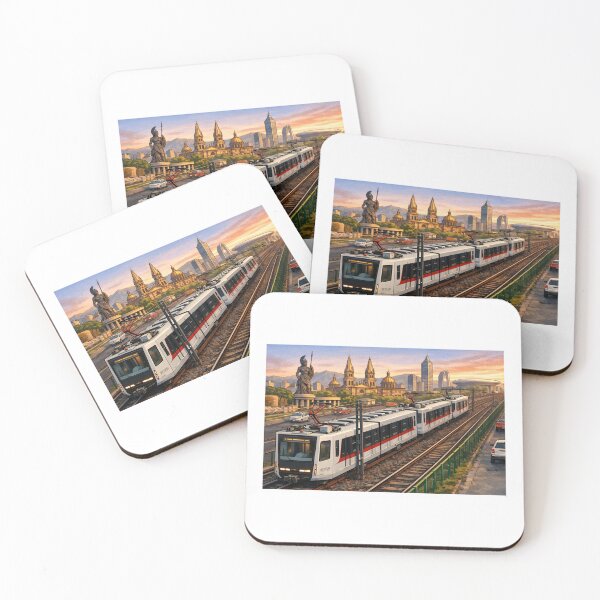 Item preview, Guadalajara light rail and Guadalajara, Mexico skyline designed and sold by StopRequest.