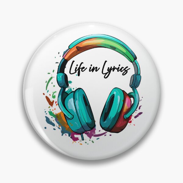 Item preview, "Life in Lyrics" multi-coloured headphone Art Of Music design designed and sold by TR_fairydesigns.