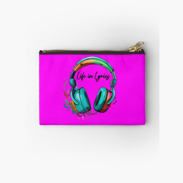 Item preview, "Life in Lyrics" multi-coloured headphone Art Of Music design designed and sold by TR_fairydesigns.