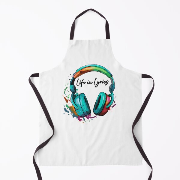 Item preview, "Life in Lyrics" multi-coloured headphone Art Of Music design designed and sold by TR_fairydesigns.