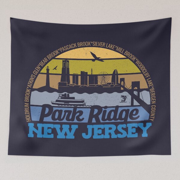 Item preview, Park Ridge New Jersey Sunset Retro Vintage Local Pride Logo designed and sold by CRHPOD20.