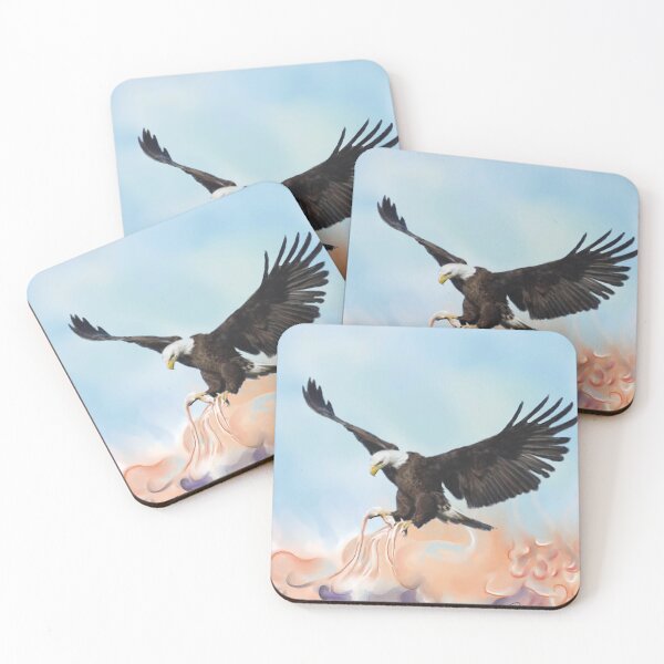 Item preview, A white headed eagle with spread wings. designed and sold by slikar.
