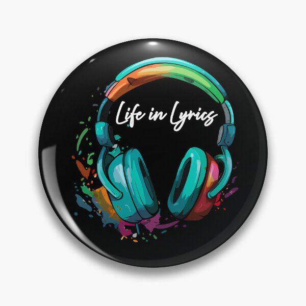 Item preview, "Life in Lyrics" multi-coloured headphone Art Of Music design designed and sold by TR_fairydesigns.