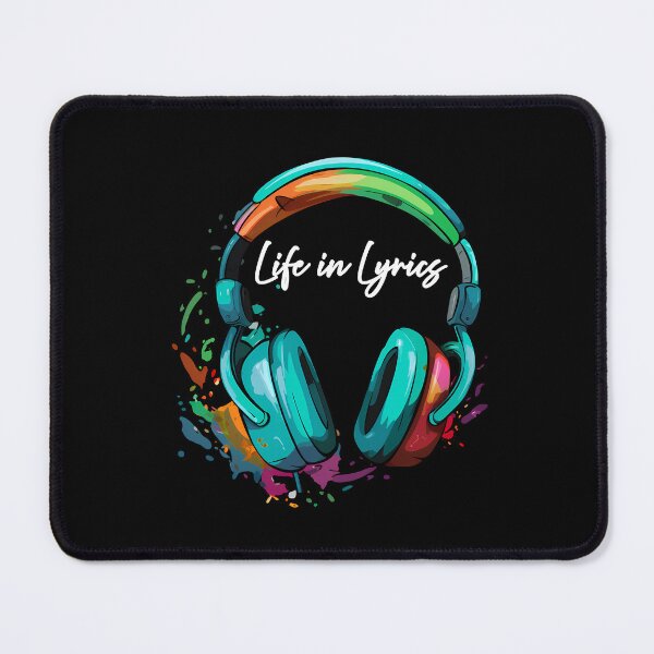 Item preview, "Life in Lyrics" multi-coloured headphone Art Of Music design designed and sold by TR_fairydesigns.