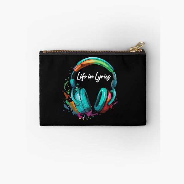 Item preview, "Life in Lyrics" multi-coloured headphone Art Of Music design designed and sold by TR_fairydesigns.