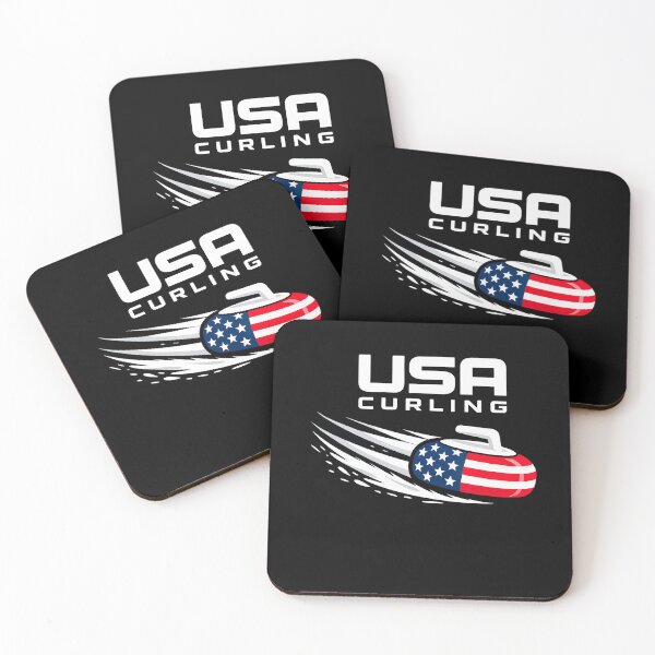 Item preview, Funny Curling Usa Support American Flag Winter Sports Lovers T-Shirt designed and sold by VillociShop.