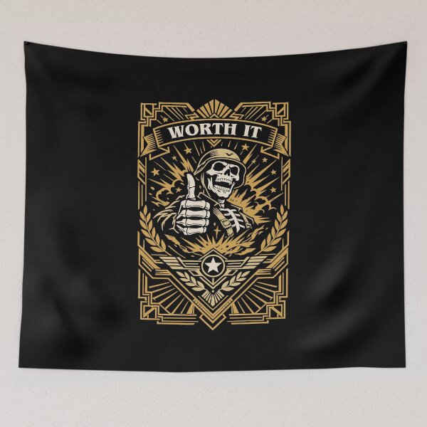 Item preview, Worth It Funny Military Gaming designed and sold by pixeptional.